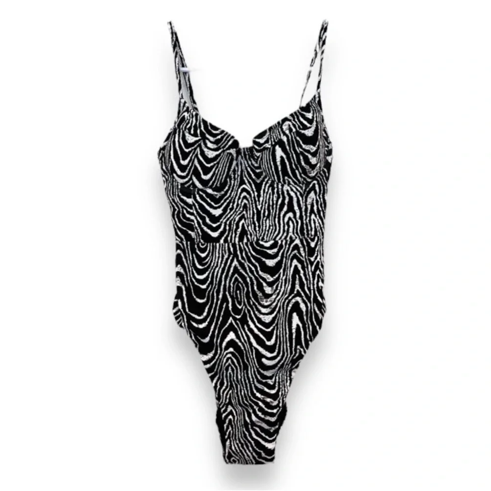 Jonathan Simkhai Animal Print One Piece Resortwear Designer Swimsuit XS NWT